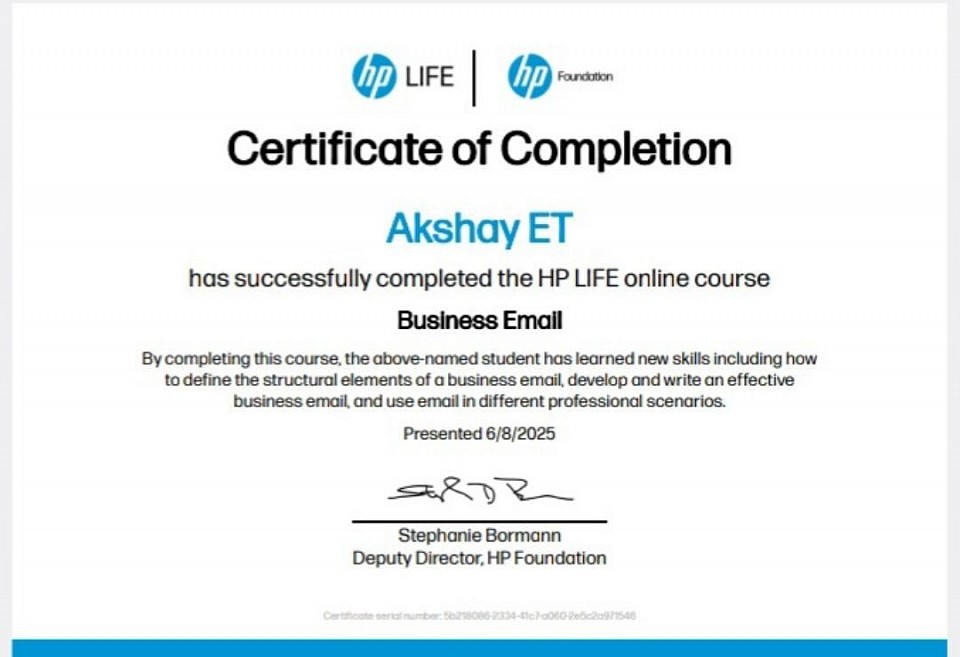 Certificate